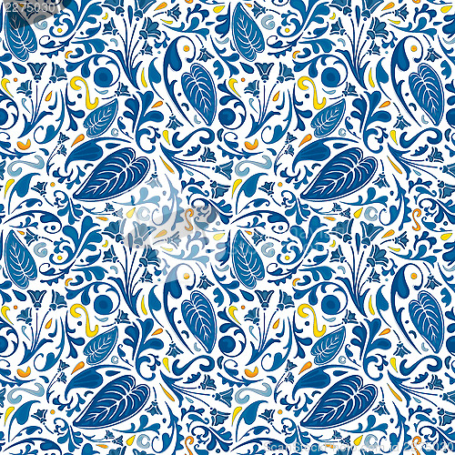 Image of Blue floral pattern