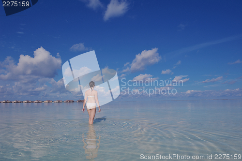 Image of happy woman at summer