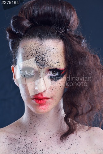 Image of Beautiful Woman with  Luxury Makeup