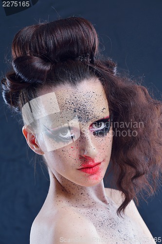 Image of Beautiful Woman with  Luxury Makeup
