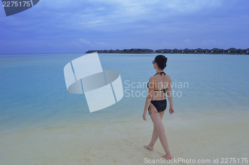 Image of happy woman at summer