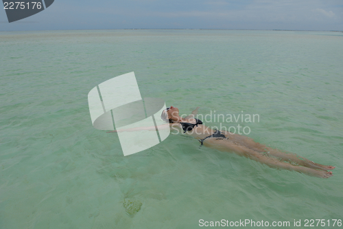 Image of happy woman at summer