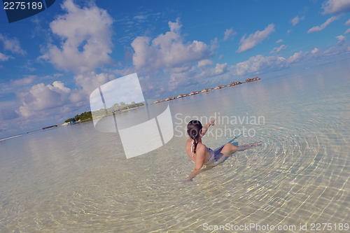 Image of happy woman at summer