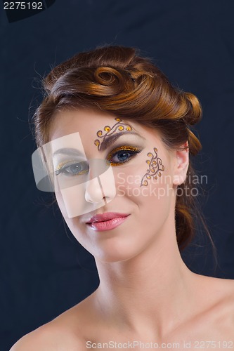 Image of Beautiful Woman with  Luxury Makeup