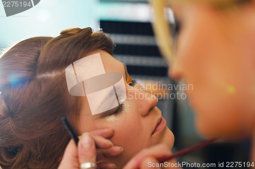 Image of Beautiful Woman with  Luxury Makeup