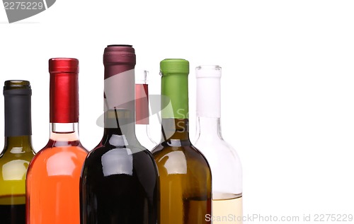 Image of A set of many bottles of wine