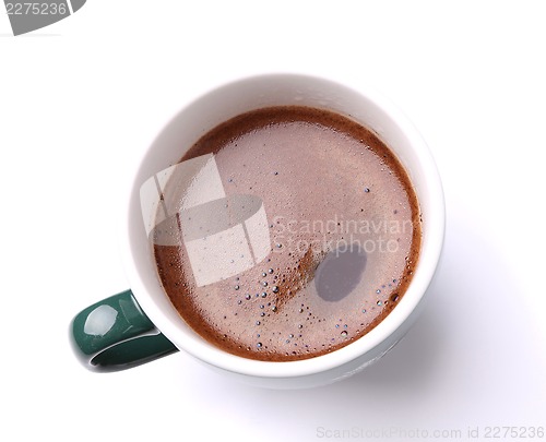 Image of cup of coffee top view