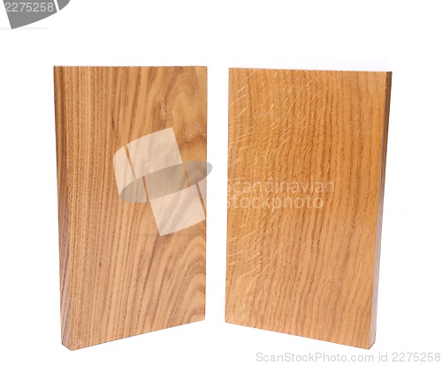 Image of Two vertical boards (acacia, oak)