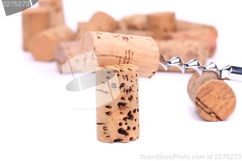 Image of Corkscrew and wine corks