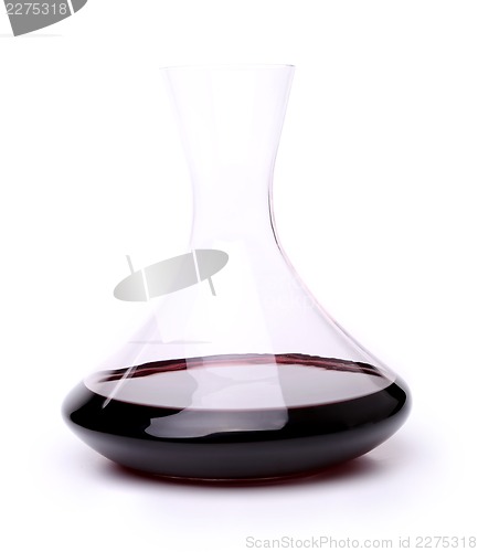 Image of A decanter of red wine isolated