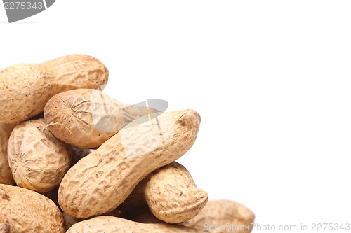 Image of White background and peanuts left