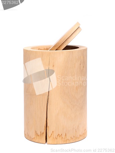 Image of Birch bark container with open top