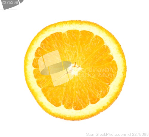 Image of A face of orange cut isolated