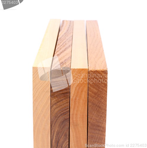 Image of Four wooden plank close-up