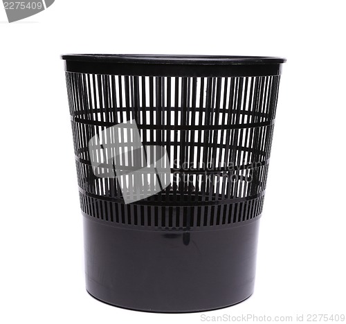 Image of A plastic trash can isolated on white background