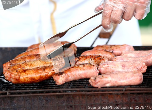 Image of BBQ sausages on the grill