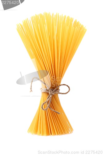 Image of Bunch of spaghetti  isolated on white background