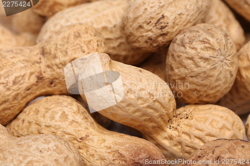 Image of close-up of some peanuts. background