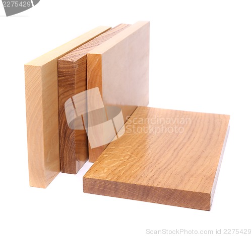 Image of Four wooden plank close-up