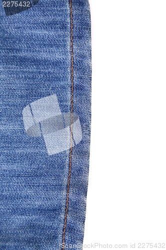 Image of Wrinkled blue jean frame