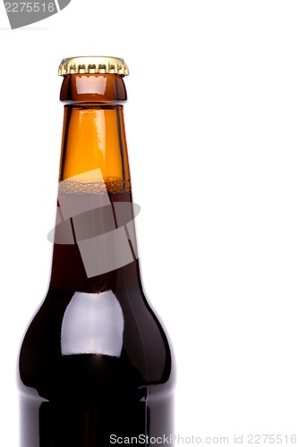 Image of Beer bottle isolated on white
