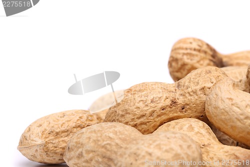 Image of White background and peanuts right