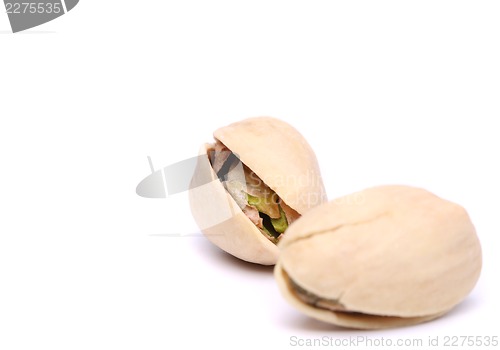 Image of Two pistachio close-up