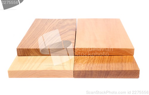 Image of Four wooden plank close-up