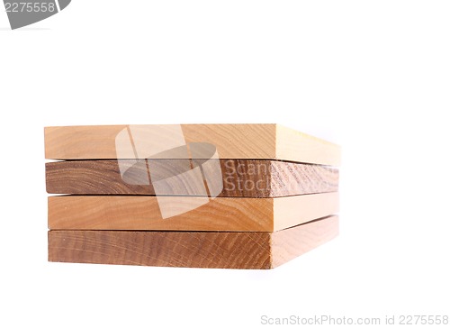 Image of Four horizontal boards (elm, acacia, lime, oak)