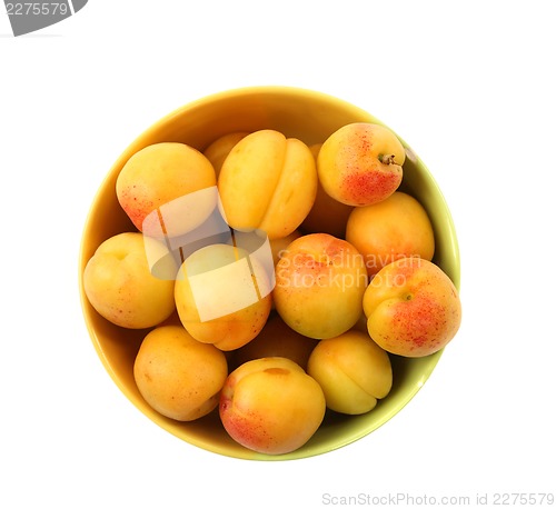 Image of fresh apricot on a bowl