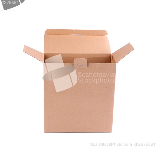 Image of Empty cardboard box isolated