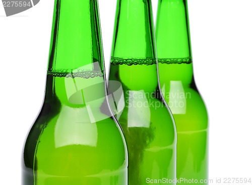 Image of Three bottles of beer close-up