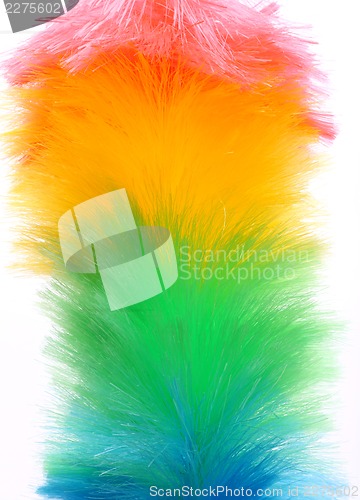 Image of Soft colorful duster close-up