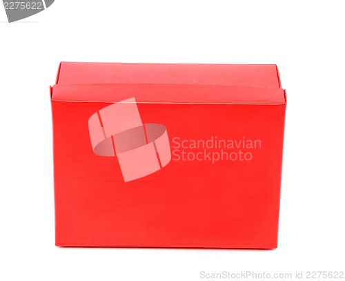 Image of A red shoe box