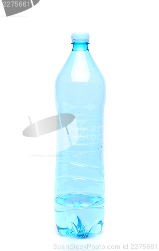 Image of Plastic bottle of drinking water on white