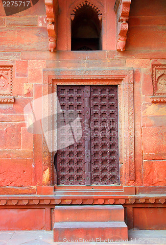 Image of building fragment with door in India