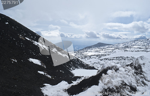 Image of view of Etna volcano.