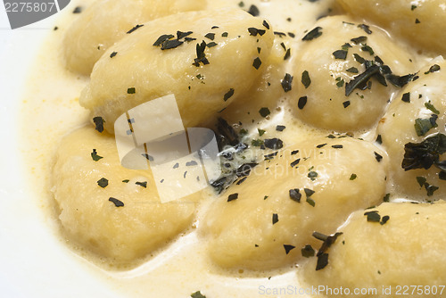 Image of gnocchi with four cheese sauce
