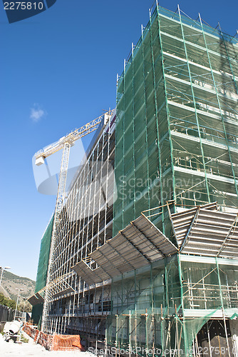 Image of High-rise building construction site