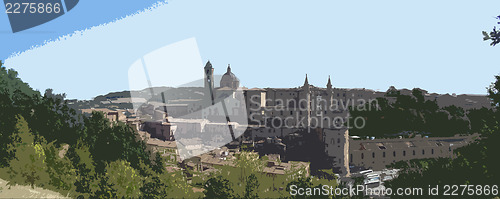 Image of magnificent view of urbino