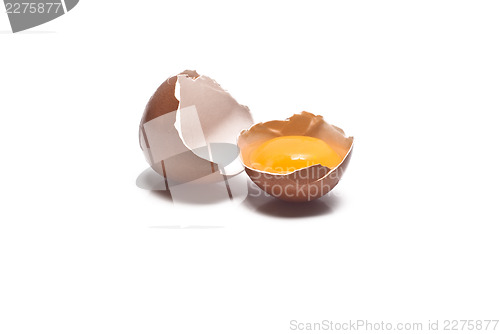 Image of Broken egg isolated