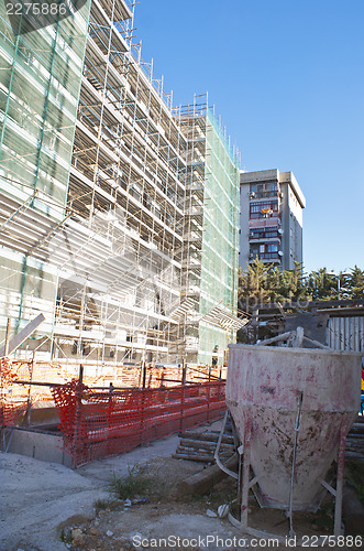 Image of High-rise building construction site