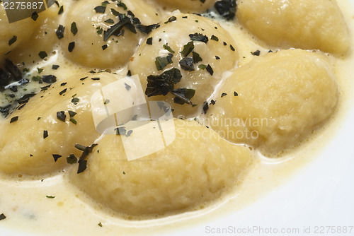 Image of gnocchi with four cheese sauce