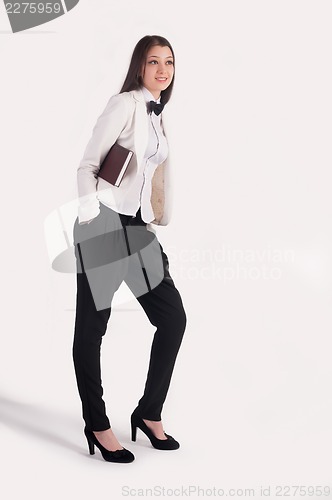 Image of portrait of a business woman with organizer