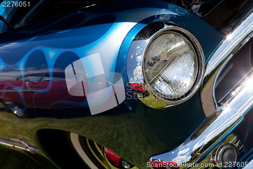 Image of Classic Car Headlight and Fender