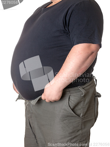 Image of Fat man with a big belly