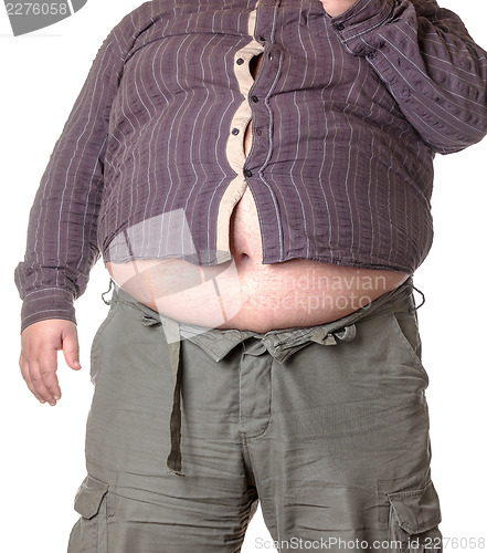 Image of Fat man with a big belly