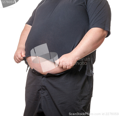 Image of Fat man with a big belly