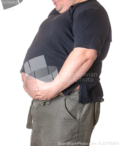 Image of Fat man with a big belly