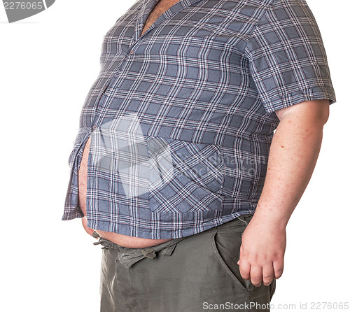 Image of Fat man with a big belly